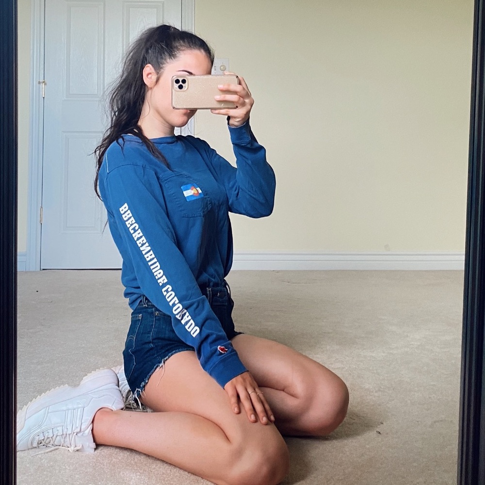 🦋 Colorado Long Sleeve Navy Pocket Tee